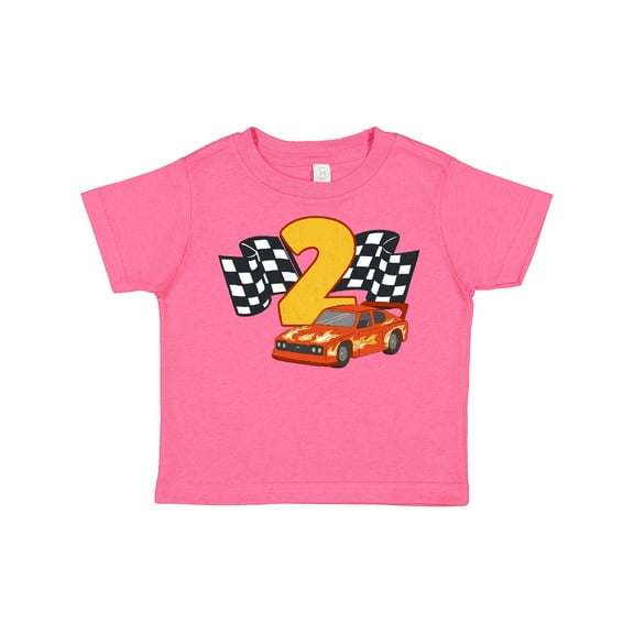 Inktastic Number Two Race Car Boys or Girls Toddler T-Shirt