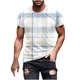 thumbnail image 1 of Camiseta de Manga Corta de Cuello Redondo con Impresión de Cuadro Casual, Top Ligero para Diario Y Al Aire Libre, Camisetas Casuales para Hombre, 1 of 5