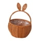 thumbnail image 2 of Cesta tejida con orejas de conejo de Pascua, adorable y bonita cesta organizadora de ratán sintético para picnic. Café, 2 of 8