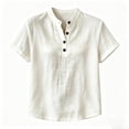 thumbnail image 4 of Ashirexll Short Sleeve Shirts for Women Summer Breathable V-Neck Short Sleeve T Shirt Woman Loose On Leisure for Daily, 4 of 5