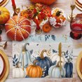 thumbnail image 3 of Navy Blue Pumpkins Fall Placemats Set of 4, Botanical Thanksgiving Blue Grey Wood Washable Wipeable Table Mats for Dining Tables, Indoor Outdoor Kitchen Place Mats for Holiday Party Table Decor, 3 of 9