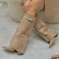 thumbnail image 7 of Women's Knee High Boots with Adjustable Buckle Strap Comfortable Heel for Fall Winter, 7 of 7