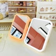 thumbnail image 2 of Makeup Mirror with Lights Touch Control Lights Brightness Adjustable Portable Vanity Mirror USB Charging Make-Up Mirror for Facial Care, Makeup,White,Monochromatic Light, 2 of 8