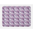 thumbnail image 1 of Butterfly Bath Mat, Artistic Wings in the Shades of Purple with Spotty Grunge Camo Style, Non-Slip Plush Mat Bathroom Kitchen Laundry Room Decor, 29.5 X 17.5 Inches, Lavender Lilac Violet, Ambesonne, 1 of 2
