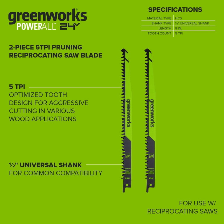Reciprocating Saw Blade Set, 9 Inch, 2 Piece Pruning photo 5