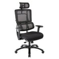 thumbnail image 2 of Office Star Products Vertical Black Mesh Back Chair with Shiny Black Base and Coal Free Flex Fabric with headrest, 2 of 5