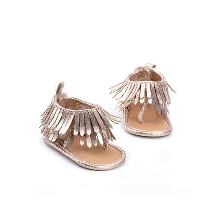 

Newborn Baby Girls Shoes Tassel Sequin Sandal InfantSoft Sole Toddler Shoes Tassels Non-slip Summer Sandals