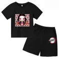 thumbnail image 3 of Conjunto de camiseta y pantalones cortos con estampado de Kamado Nezuko de Demon Slayer para adolescentes y niños, ropa de manga corta para niños y niñas, 3 of 5