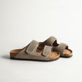 CIENVNSTG Dual Strap Cork Sandals for Women Hook And Loop Fastener ...