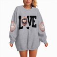 thumbnail image 2 of Towmus Womens Fall Winter Sweatshirt Shirts Graphic Sweatshirts Casual Long Sleeve Round Neck Sweatshirts Letter Printed Loose Top ffor Women Loose Fit, 2 of 6