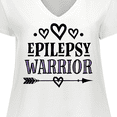 thumbnail image 4 of Inktastic Epilepsy Warrior Awareness Support Women's Plus Size V-Neck T-Shirt, 4 of 5