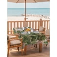 thumbnail image 2 of Outdoor Tablecloth with Umbrella Hole for Patio/Picnic/Party/Camping, Tropical Palm Trees Waterproof Table Cloth Rectangle Table Cover Washable, Boho Vintage Summer Forest Burlap (54"x 80"), 2 of 9