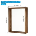 thumbnail image 2 of Uxcell Fit 5x7 inch Wood Picture Frames 2 Pack Double Sided Acrylic Plant Specimens Frame Brown, 2 of 5