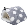 thumbnail image 3 of Cama Colgante Para Mascotas, Franela Gris Con Lunares Grandes, Terciopelo Shu, Hámster, 3 of 8