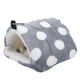 thumbnail image 5 of Cama colgante para mascotas, hamaca gris para mascotas con lunares grandes, cama colgante para hámster, muy versátil, 5 of 9