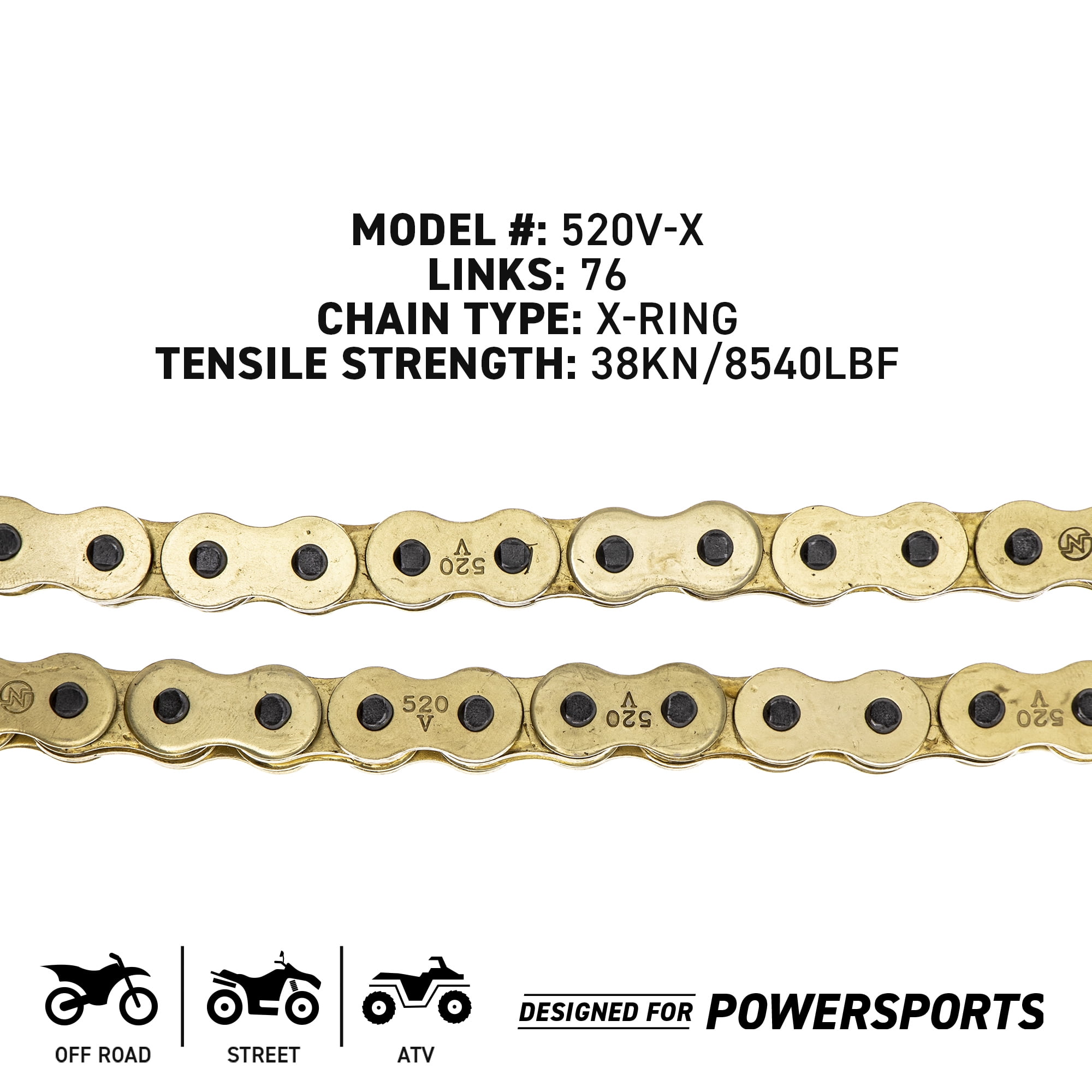 NICHE Drive Sprocket Chain Combo for Polaris Trail Boss 330 325 Front 11 Rear 40 Tooth 520V-X X-Ring 78 Links
