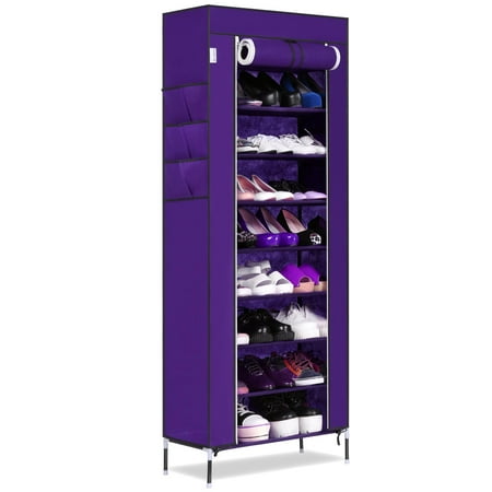 Oakeskaran Durable Home Use 10 Layer 9 Grids Large Capacity Shoe Cabinet Shoes Storage Racks Home Decorative (Best Shoe Stores In America)
