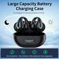 thumbnail image 4 of Open Ear Headphones Wireless Bluetooth 5.3 Clip On Earbuds with Digital Display Charging Case Button Control Mini Light-Weight Sport Earphones Built-in Mic IPX7 Waterproof for Running Fitness Black, 4 of 8