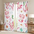 thumbnail image 2 of Feelyou Cute Pink Axolotl Curtains Pack of 2 (42x84 Each) for Child, Cartoon Seahorse Crab Curtains Blackout, Dreamy Animal Bedroom Curtains, Black Out Curtains Decor, 2 of 6