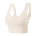thumbnail image 4 of Beige Tank Tops for Women High Impact U Back Sports Bras for Women Wirefree In Padding Breathable for Running Yoga Gym, 4 of 4