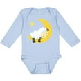 thumbnail image 3 of Inktastic Cute Sheep, Sleeping Sheep, Moon, Stars, Sleepy Boys or Girls Long Sleeve Baby Bodysuit, 3 of 5