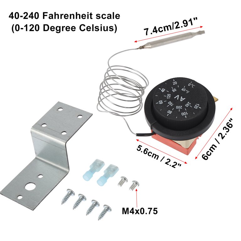 Vehicle 12V Electric Radiator Fan Thermostat Controller Kit Liquid  Expansion Temperature Control Switch - Walmart.com