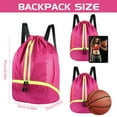 thumbnail image 7 of Bocaoying Sports Drawstring Backpack, Waterproof Gym Backpack, Swim Bag with Shoes Compartment, Pull String Sport Bag for Soccer and Basketball, 7 of 7