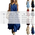 thumbnail image 3 of Guieoi Summer Dresses for Women under $10 Plus Size Flowy Solid-Color V-Neck Sleeveless Dress with Pockets Black L, 3 of 6