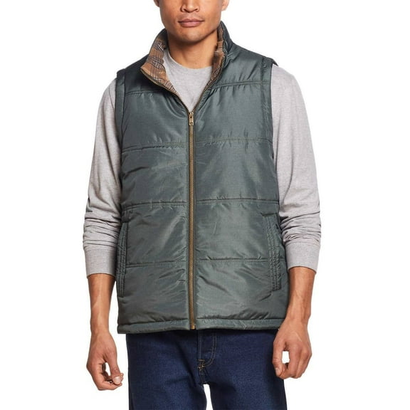 Weatherproof Vintage Men's Puffer Vest (Green, Medium)