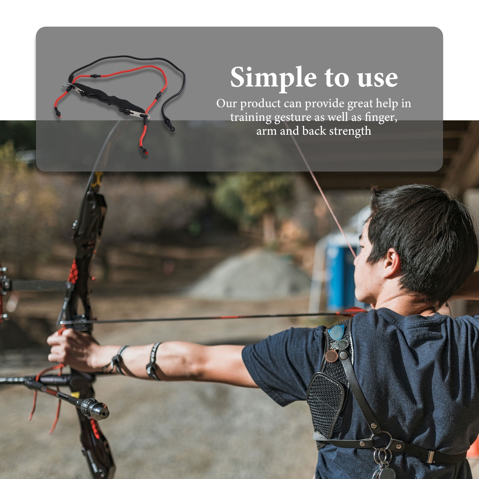 KHBUAB Bow Trainer with Multi Gear Adjustment for Strength Training and Puller Stretch in Assorted Colors