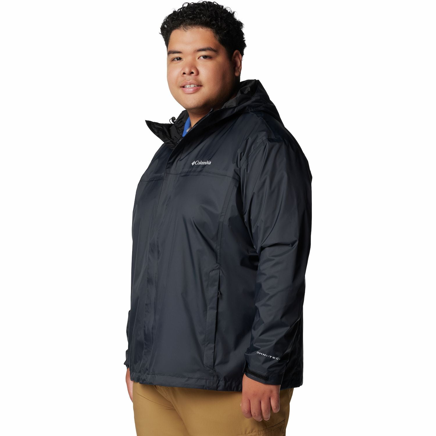 【高機能】 US Columbia OMNI-TECH 中綿入り 黒 XS Big & Tall Columbia Watertight II Omni-Tech Hooded Packable Jacket