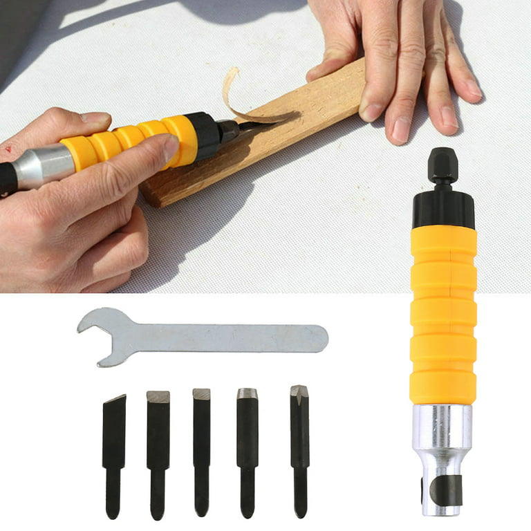 7PCS Chisel Electric Wood Carving Tools Woodworking Wrench Motor Set on  OnBuy