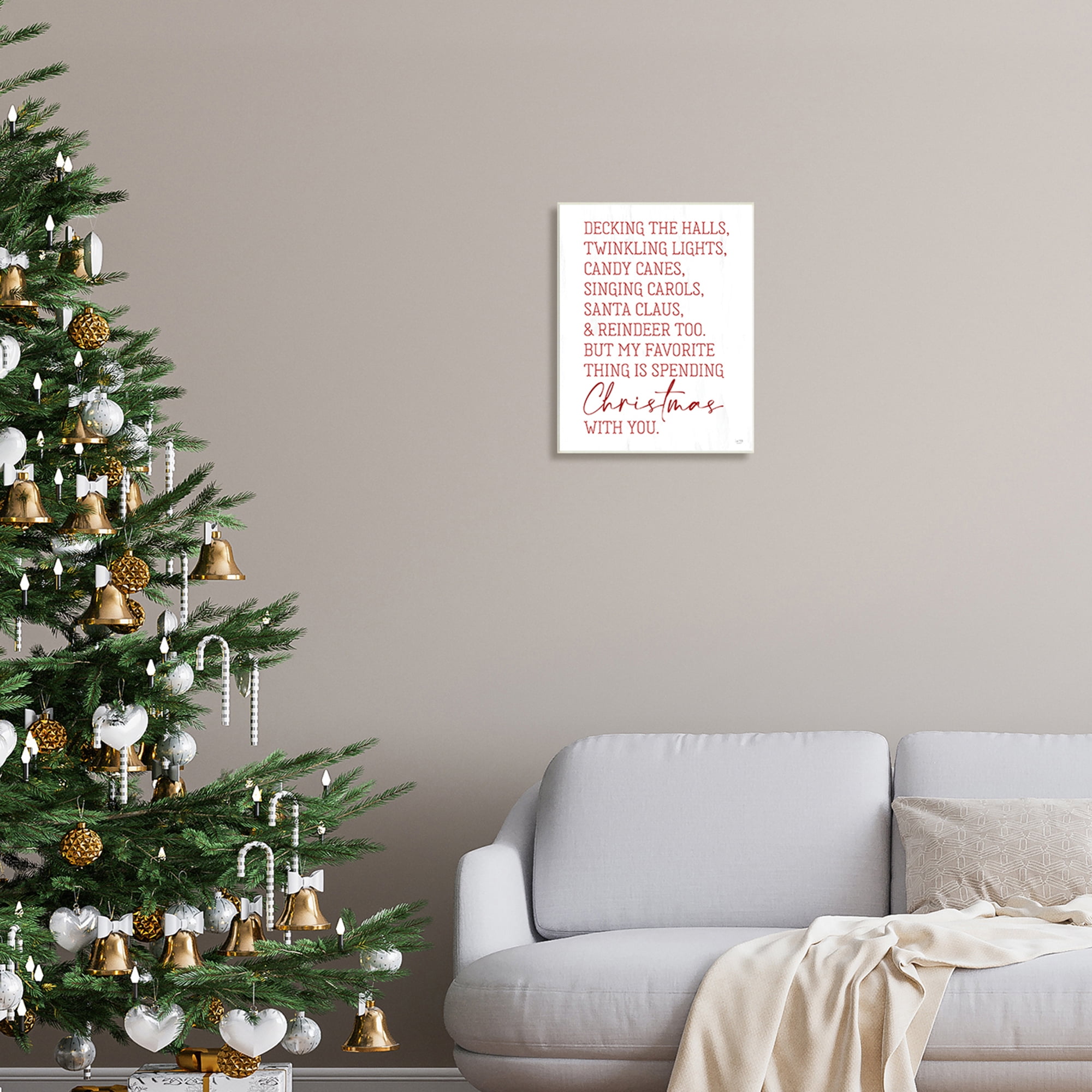Loving Christmas Typography Quote Romantic Red Text Inspirational Graphic Art Unframed Art Print Wall Art