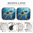 thumbnail image 4 of Lsque Watercolor Turtle 2 PCS Windshield Sun Shade | CarFoldable Window Covers | Car Accessories Reflect UV for Universal Cars SUV Truck | Small, 4 of 7
