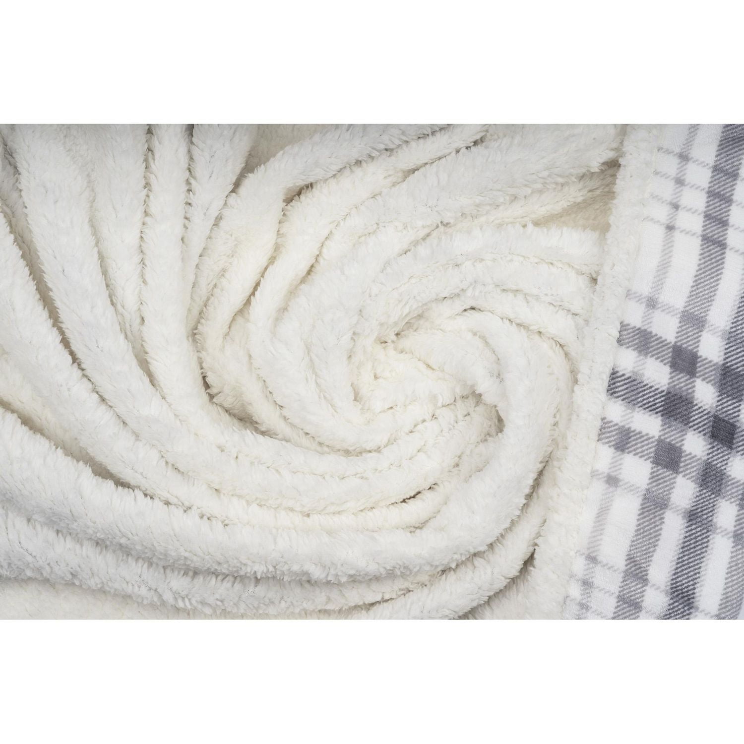 Safdie & Co. Premium Ultra Soft Flannel Hoodzy Hooded Throw Blanket with Sherpa Grey Plaid
