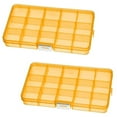 thumbnail image 4 of Magik 2-4 Pack Plastic Storage Case Box Jewelry Earring DIY Making Tool Containers 15 Grids Removable Dividers (2 Pack, 15 Grid Orange), 4 of 6