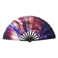thumbnail image 1 of 33cm Arts Fan Large Plastic Fan with Sturdy Frame Decorative Advertising Fan, 1 of 4