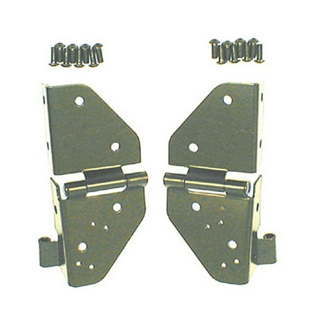 Rugged Ridge by RealTruck Windshield Hinges for Jeep CJ & Wrangler YJ | Black | 11209.01 | Compatible with 1976-1986 Jeep CJ; 1987-1995 Jeep Wrangler YJ