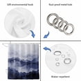 thumbnail image 5 of Navy Blue Ombre Mountain Waterproof Fabric Shower Curtain,Nature Abstract Art Marble Waterproof Fabric Shower Curtain for Bathroom Curtains Bathtubs Hotel Shower Curtains with 12 Hooks Long 72x78in, 5 of 8