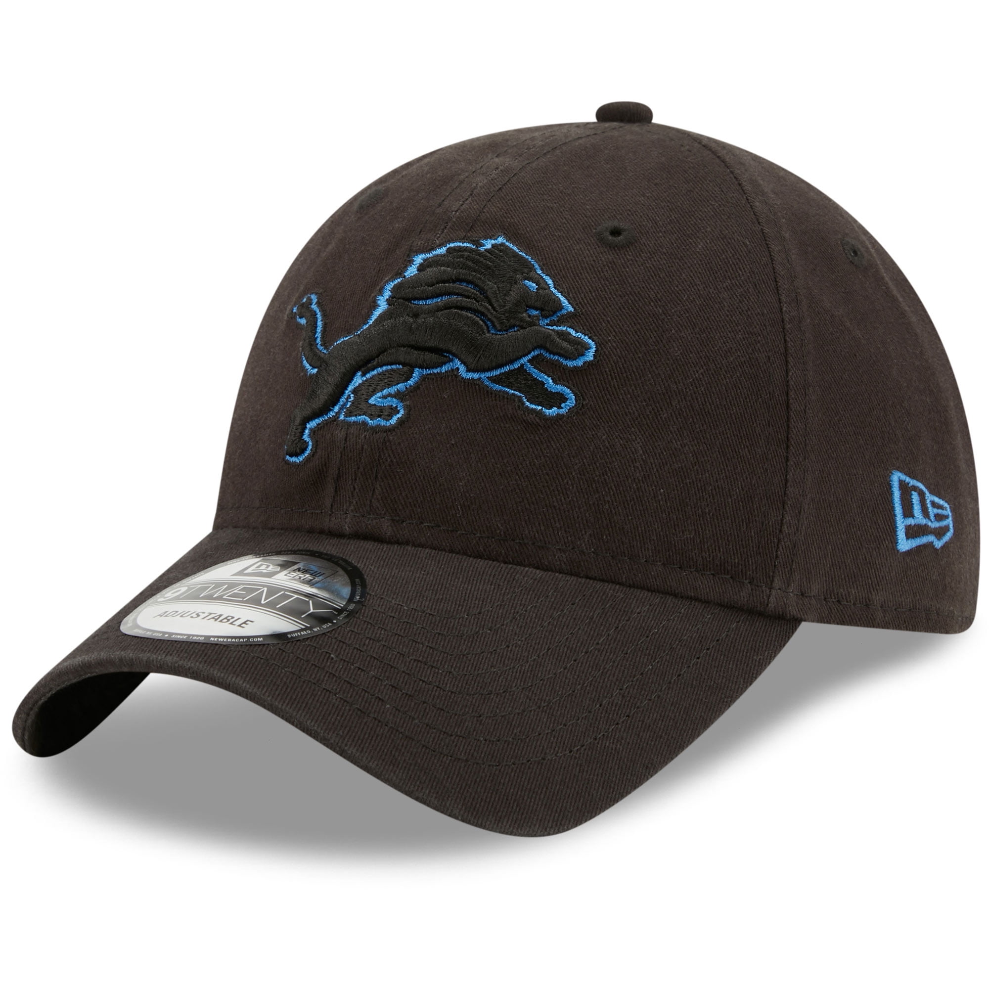 Detroit Lions New Era Youth Core Classic 9TWENTY Adjustable Hat - Black