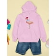 thumbnail image 3 of Flamingo With Hat And Scarf Hoodie Juniors -Image by Shutterstock,  Medium, 3 of 4