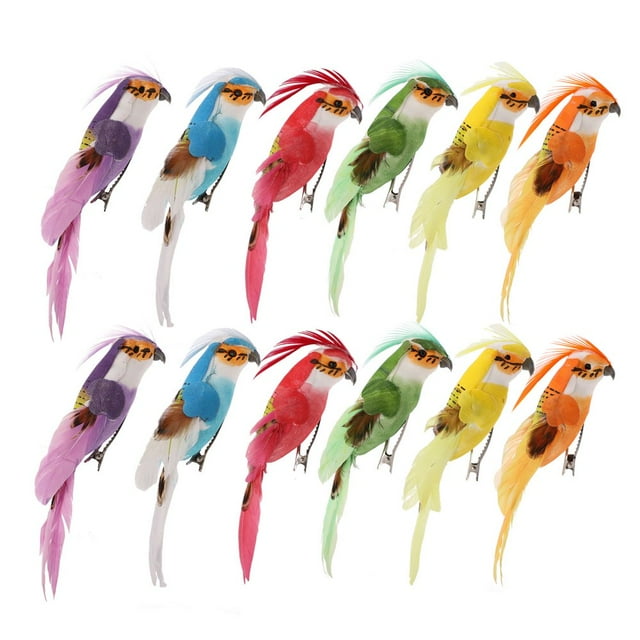 Handmade Simulation Parrot Bird Artificial Feather Feathers Light And Durable DIY Craft Foam Mini Sparrow