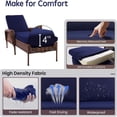 thumbnail image 4 of Krikacy Wicker Lounge Chair HDPE Hand-Woven All-Weather Rattan Furniture for Patio Deck,Blue, 4 of 6