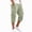 AL12-Light Green, variant on 3/4 Capri Long Cargo Shorts For Men Below Knee 13 Inches Pants Casual Hiking Work Outdoor Cropped With Pockets Light Green XL