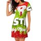 thumbnail image 2 of Balery Merry Christmas Camisón de manga corta con cuello redondo para mujer, cómodo y elegante., 2 of 6