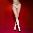 thumbnail image 2 of XIAONU Women's Smooth Glossy Crotch Open Tights, 2 of 4