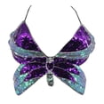 thumbnail image 2 of Haut à Paillettes en Forme de Papillon pour Femmes, Débardeur à Col en V Profond pour l'Été, 2 of 5