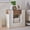Antique White, variant on KeyWhat Nightstand with Charging Station, Modern Bedside Table with Push-Open Drawer, Open Shelf Wood End Table, Light Tree Knot