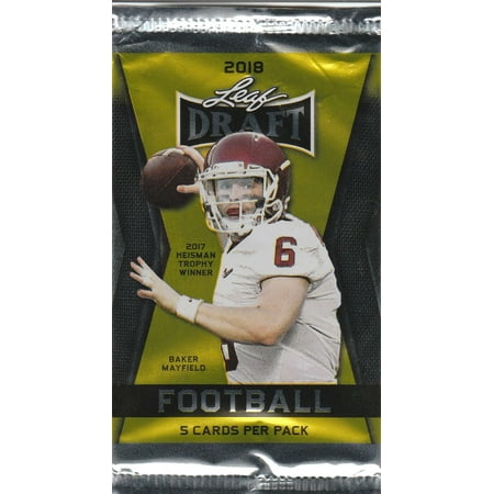 2018 Leaf Draft Football Unopened Pack (5 Cards) (Best Way To Auto Draft Fantasy Football)