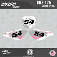 thumbnail image 4 of Kalair GFX Graphics Kit for Suzuki DRZ125 (2001-2007) Sakura Series, 4 of 5